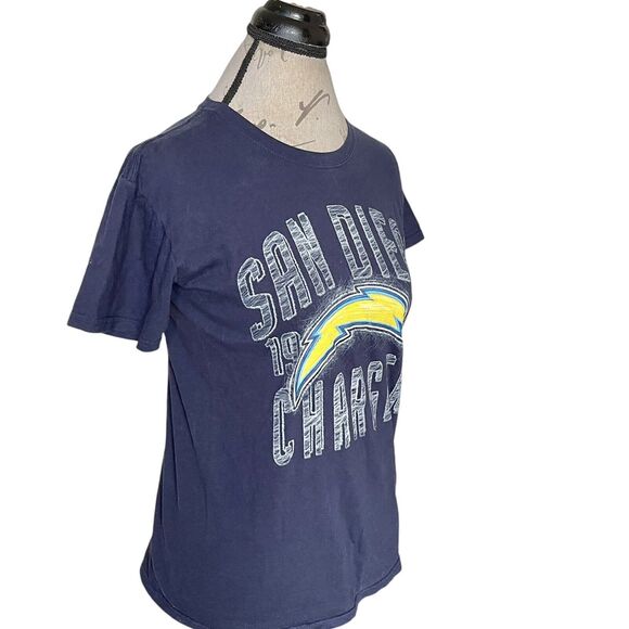 Chargers San Diego Womens Blouse T-shirt Size Small Crew Neck Football AFC Blue - Picture 2 of 9